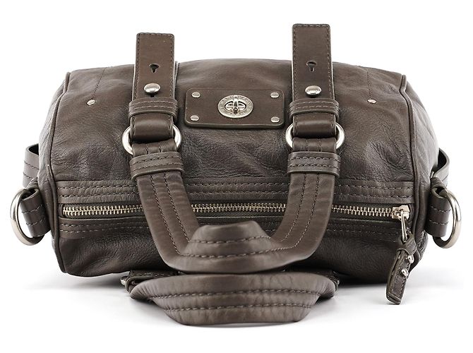 Marc by Marc Jacobs Graue Leder Bowling Bag 2-Way mit Drehverschluss - Ansicht 4