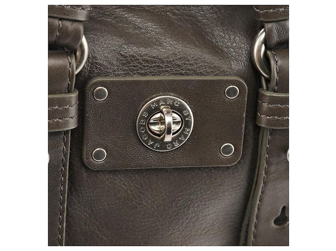 Marc by Marc Jacobs Graue Leder Bowling Bag 2-Way mit Drehverschluss - Ansicht 6