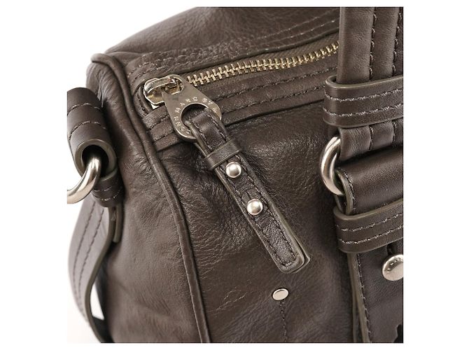 Marc by Marc Jacobs Graue Leder Bowling Bag 2-Way mit Drehverschluss - Ansicht 7