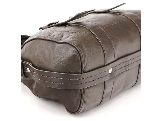 Marc by Marc Jacobs Graue Leder Bowling Bag 2-Way mit Drehverschluss - Ansicht 8