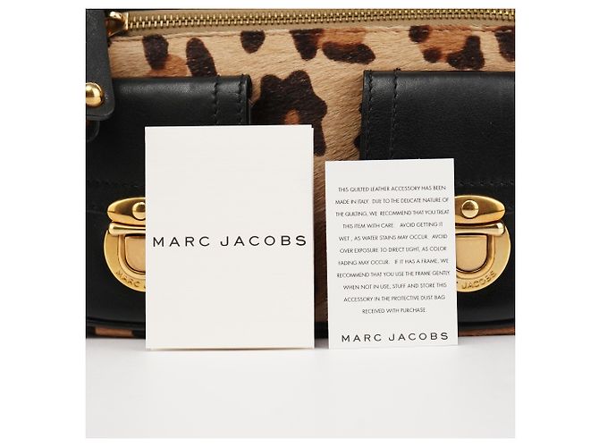 Marc Jacobs Borsa a tracolla con tasca in pelo di vitello stampa leopardata - vista 10