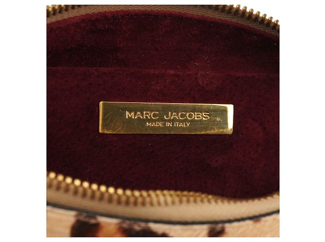 Marc Jacobs Borsa a tracolla con tasca in pelo di vitello stampa leopardata - vista 12