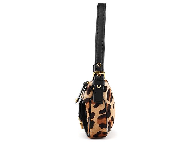 Marc Jacobs Borsa a tracolla con tasca in pelo di vitello stampa leopardata - vista 2