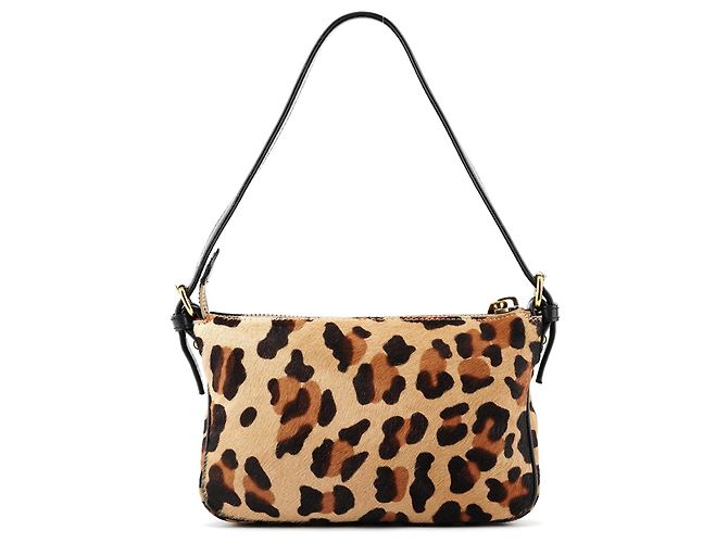 Marc Jacobs Borsa a tracolla con tasca in pelo di vitello stampa leopardata - vista 3