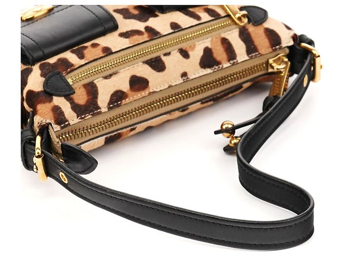 Marc Jacobs Borsa a tracolla con tasca in pelo di vitello stampa leopardata - vista 9