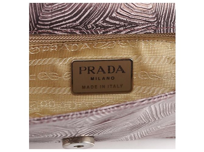 Prada Borsa a tracolla Tartaruga Mordo in pelle lilla 1996 - vista 10