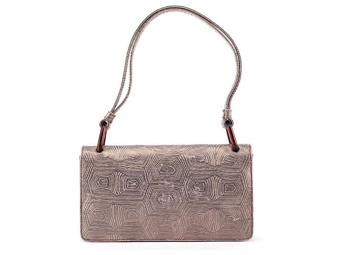 Prada Borsa a tracolla Tartaruga Mordo in pelle lilla 1996 - vista 3