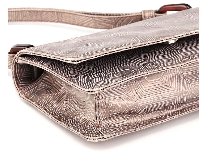 Prada Borsa a tracolla Tartaruga Mordo in pelle lilla 1996 - vista 7