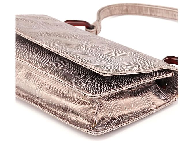Prada Borsa a tracolla Tartaruga Mordo in pelle lilla 1996 - vista 8