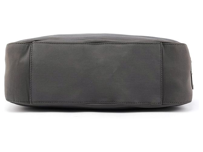 Prada Borsa Tote B8368 in nylon grigio con manici in plastica - vista 4