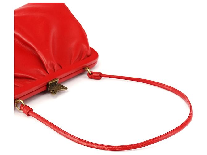 Marc Jacobs Borsa a tracolla farfalla in pelle rossa - vista 10