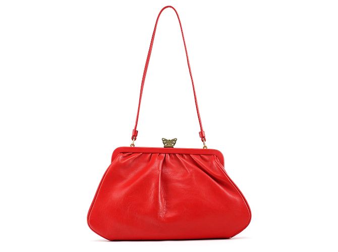Marc Jacobs Borsa a tracolla farfalla in pelle rossa - vista 3