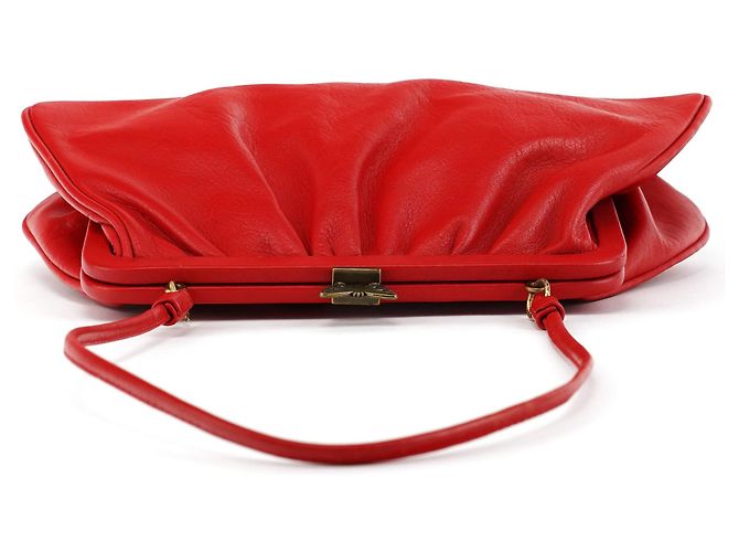 Marc Jacobs Borsa a tracolla farfalla in pelle rossa - vista 4