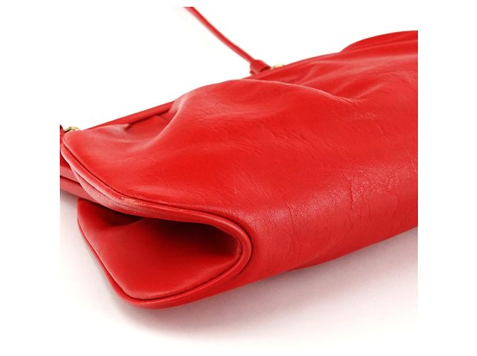Marc Jacobs Borsa a tracolla farfalla in pelle rossa - vista 8