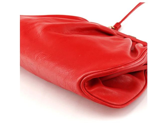 Marc Jacobs Borsa a tracolla farfalla in pelle rossa - vista 9