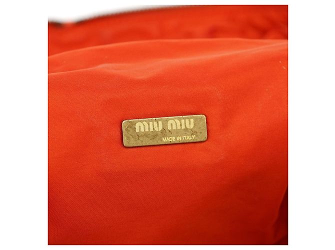 Miu Miu Borsa a mano in pelle arancione - vista 12