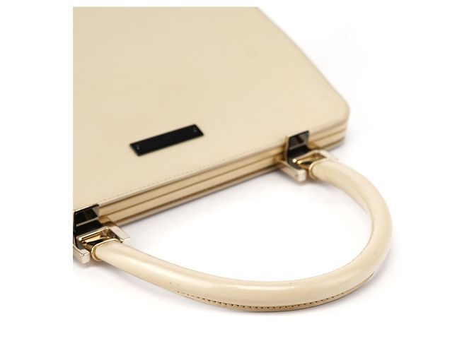 Gucci Beige Lackleder Clutch mit Henkel - Ansicht 12