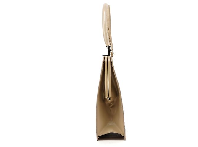 Gucci Beige Lackleder Clutch mit Henkel - Ansicht 2