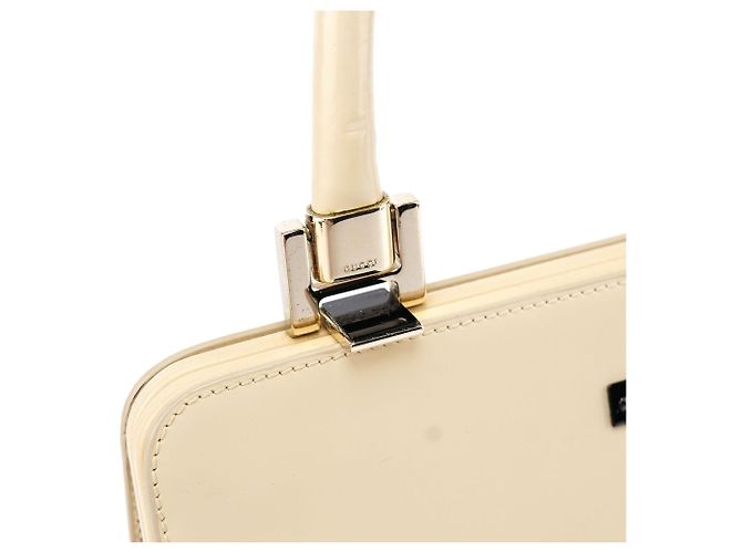 Gucci Beige Lackleder Clutch mit Henkel - Ansicht 7