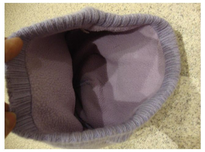 Autre Marque Cappello a cuffia in lana lilla con strass - vista 2