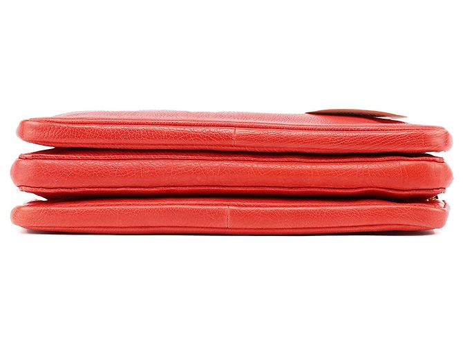 Chloé Borsa a tracolla in pelle rossa con catena - vista 5