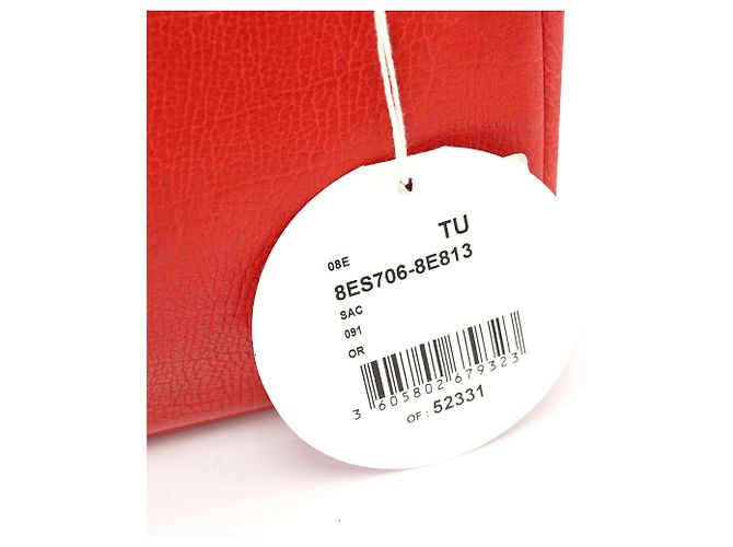 Chloé Borsa a tracolla in pelle rossa con catena - vista 7