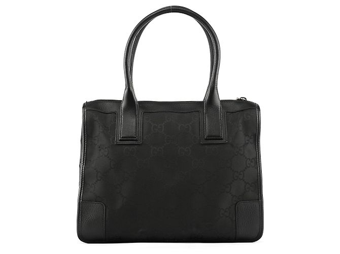 Gucci 143742 Borsa tote in pelle GG nera - vista 3