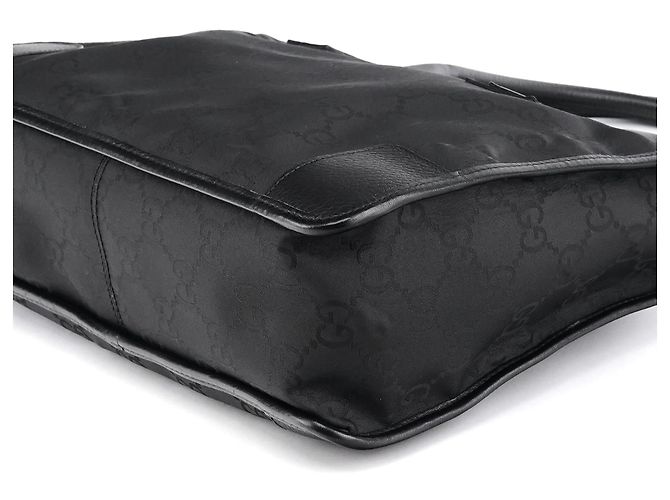Gucci 143742 Borsa tote in pelle GG nera - vista 8