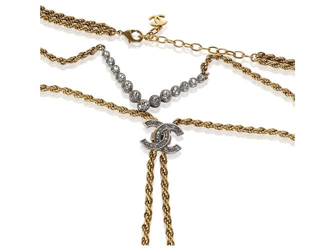 Collana Lariat Strass Chanel placcata oro 2020 - vista 2