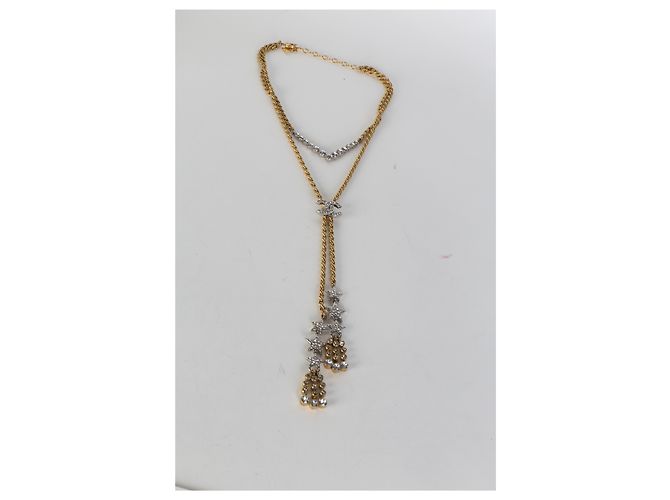 Collana Lariat Strass Chanel placcata oro 2020 - vista 4