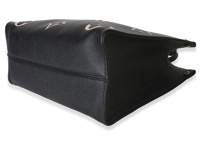 Louis Vuitton Black Beige Bicolor Giant Monogram Empreinte Onthego MM - vista 6