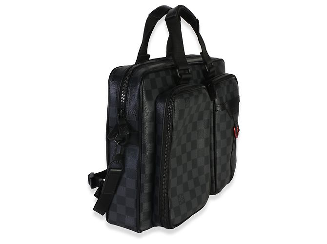 Borsa Business Utility Louis Vuitton Damier Graphite Canvas - vista 4