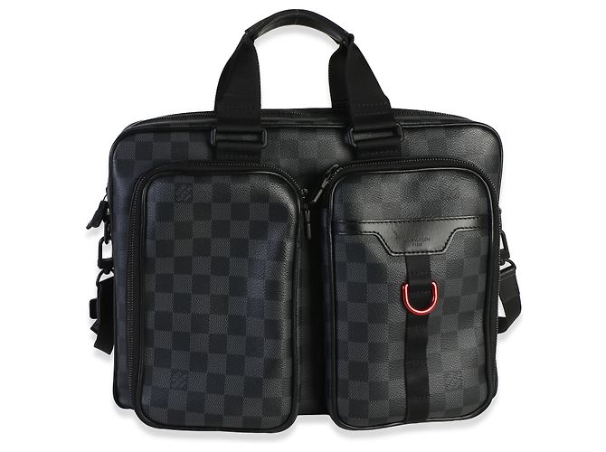 Borsa Business Utility Louis Vuitton Damier Graphite Canvas - vista 8