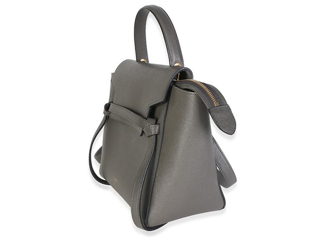 Céline Celine Micro Belt Bag de piel de becerro granulada gris - vista 3