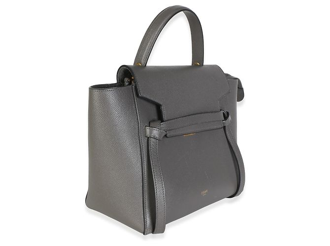 Céline Celine Micro Belt Bag de piel de becerro granulada gris - vista 4