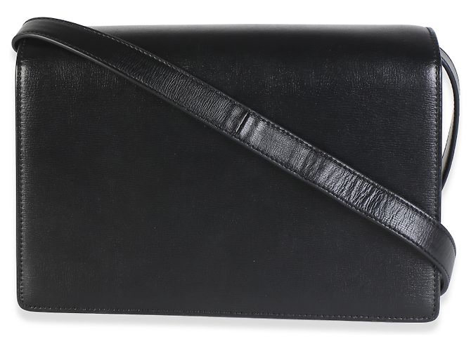 Autre Marque Borsa a patta Bellechasse Medium in pelle di vitello e camoscio nero e beige Saint Laurent - vista 2