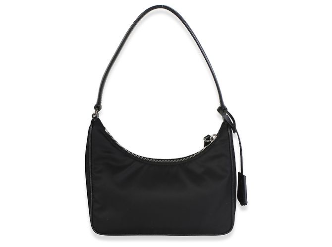 Prada Black Re-Nylon Saffiano Mini Re-Edition 2005 - vista 2