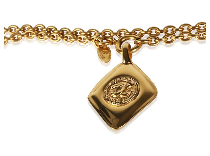 Pendente Vintage CC placcato oro Chanel - vista 2