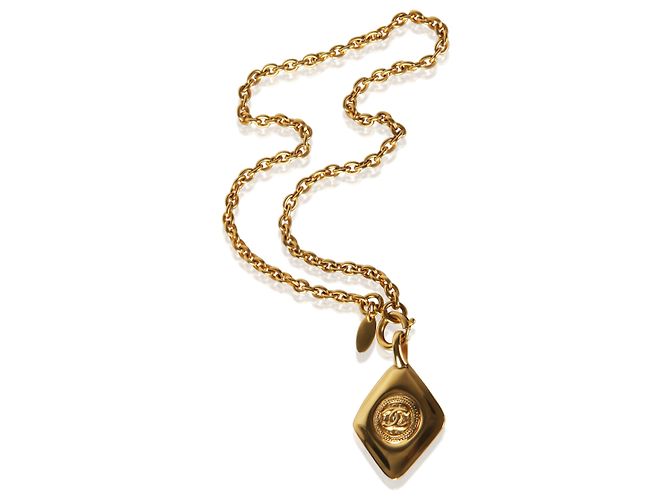 Pendente Vintage CC placcato oro Chanel - vista 3