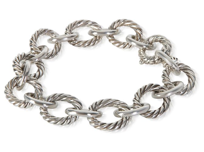 Bracciale a maglie ovali David Yurman in argento sterling - vista 2