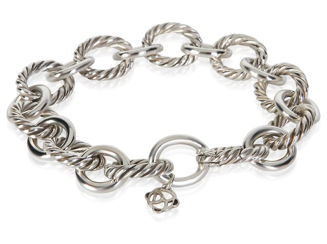 Bracciale a maglie ovali David Yurman in argento sterling - vista 3