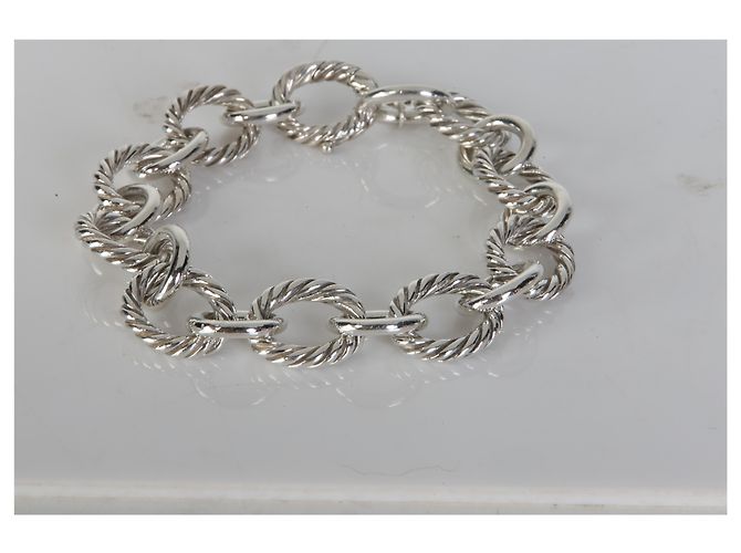 Bracciale a maglie ovali David Yurman in argento sterling - vista 4