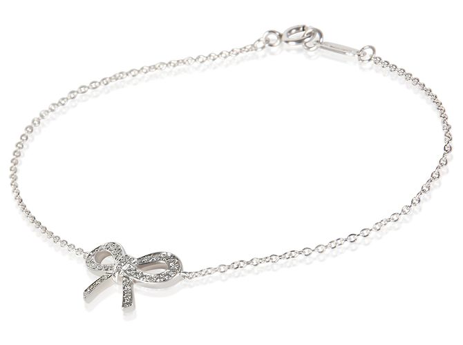 Bracciale Bow in Platino e Diamanti Tiffany & Co. - vista 2