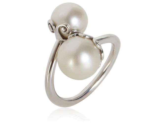 Anello bypass Goldoni Heart in perla e argento sterling Tiffany & Co. - vista 2