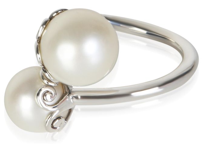 Anello bypass Goldoni Heart in perla e argento sterling Tiffany & Co. - vista 3