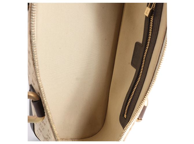 Borsa Louis Vuitton Alma Long Mini Lin in Beige x Brown - vista 14