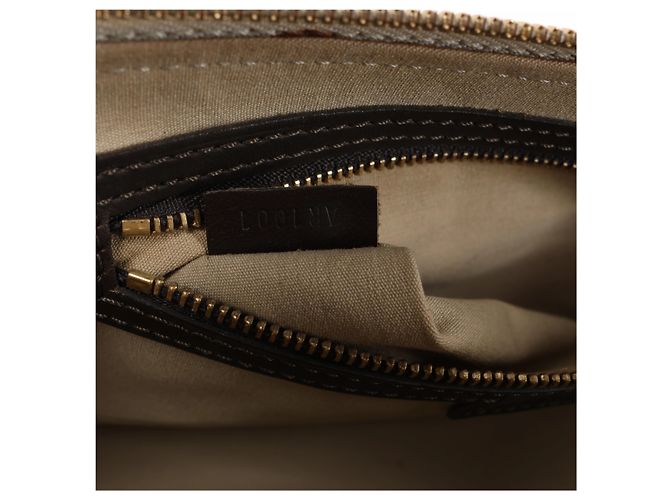 Borsa Louis Vuitton Alma Long Mini Lin in Beige x Brown - vista 15