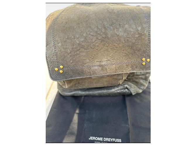 Jerome Dreyfuss Lulu Mochila de cuero gris - vista 2