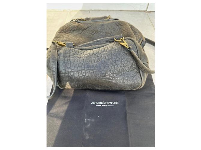 Jerome Dreyfuss Lulu Mochila de cuero gris - vista 3