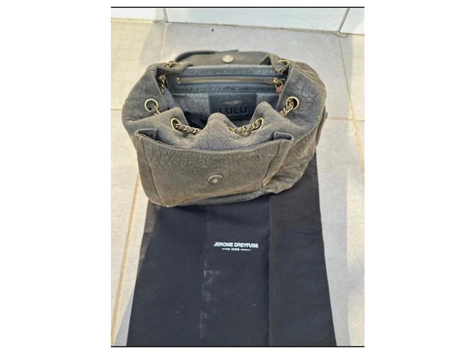 Jerome Dreyfuss Lulu Mochila de cuero gris - vista 5